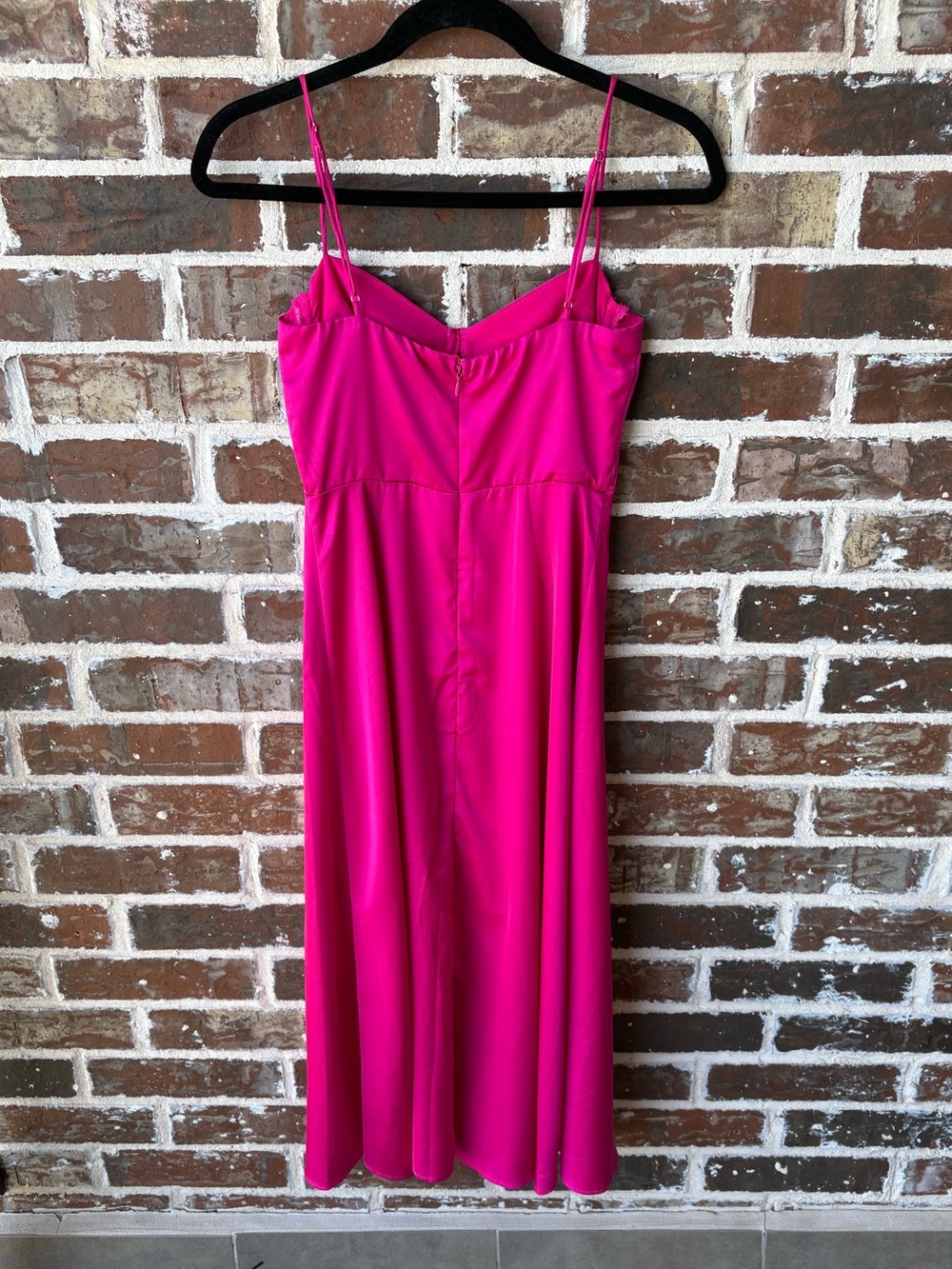 ASTR the Label Bustier Satin Fuchsia Midi Dress Size XS - Picture 4 of 15